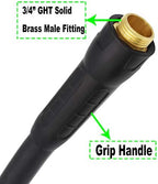 Hybrid Garden Hose 5/8 IN. x 50 FT, Heavy Duty, Lightweight, Flexible with Rotatable Grip Handle and Solid Brass Fittings - Image 4