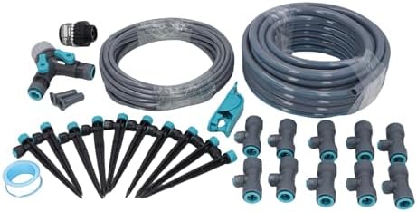 Automatic Drip Irrigation System Kit, 32.8ft Hose with Quick Connector, 8 Holes Adjustable Emitters Garden Watering System for Greenhouse, Plant, Lawn - Image 6