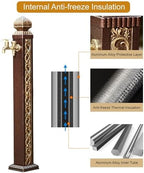 Outdoor Vertical Garden Water Column, Hose Stand with Faucet, Antique Decorative Fountain for Yard Hydrant, Irrigation and Washing (110cm x 17cm) - Image 3