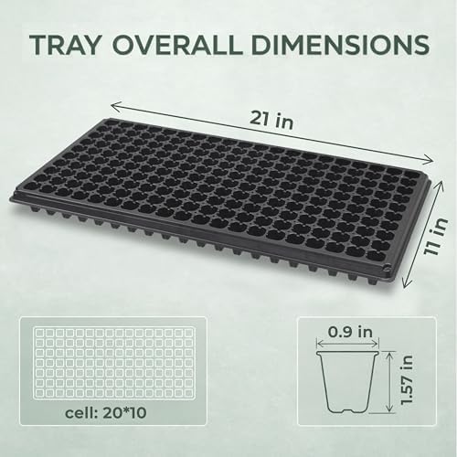 Gardzen 10 Pack 200 Cell Seed Starter Trays - Image 3