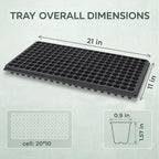 Gardzen 10 Pack 200 Cell Seed Starter Trays - Image 3