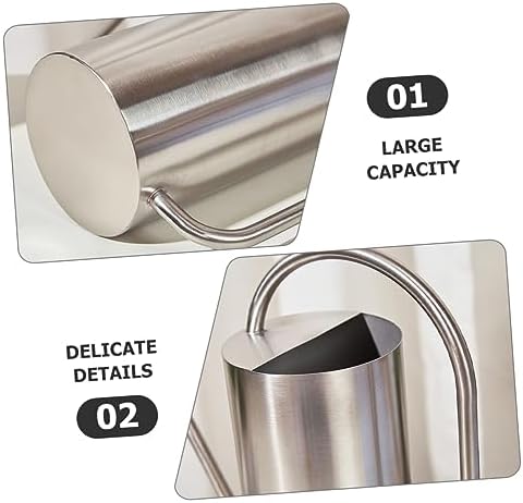 BESPORTBLE Vintage Stainless Steel Watering Can Spout for Indoor Plants Ergonomic Design Capacity for Easy Watering and Houseplants - Image 6