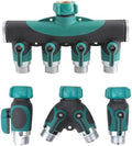 1-2-4 Way Heavy Duty Garden Hose Splitter Faucet Splitter, Outdoor Faucet Splitter Adapter for Water Hose, Water Spigot Splitter(4 Way USA) by Unknown
