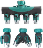 1-2-4 Way Heavy Duty Garden Hose Splitter Faucet Splitter, Outdoor Faucet Splitter Adapter for Water Hose, Water Spigot Splitter(1 Way USA) by Unknown