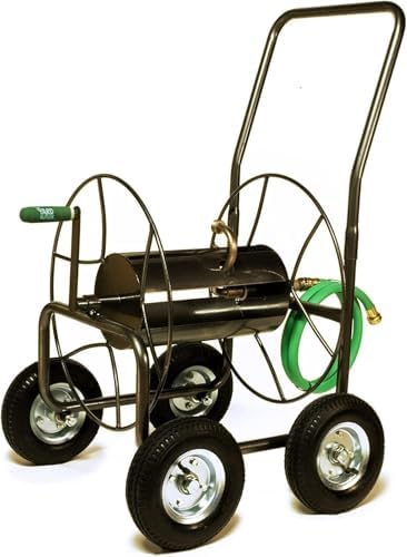 Yard Butler Garden Hose Truck - Heavy-Duty Water Hose Holder Cart - Powder Coated Steel Construction - Leakproof Reel - Portable Management - Holds up to 400' of 5/8" Hosepipe - Image 4