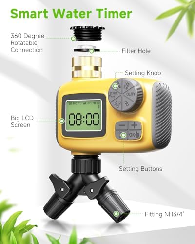 246FT Drip Irrigation System with LCD Timer, Automatic Watering System Kits,1/2 Inch Hose 1/4 Inch Distribution Tubing 3 Sprayer Types, for Garden, Greenhouse, Garden, Lawn - Image 2