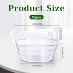15 Pcs 8 Inch Hanging Plant Water Catcher, Clear Plastics Hanging Basket Drip Pans, Hangings Plant Saucer Drip Pan for Hangings Basket Indoor & Outdoor Use - Image 2