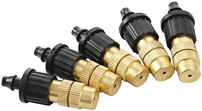 Garden Sprinkler 20Pcs Garden Adjustable Brass Atomizing Nozzle 4/7mm Hose Interface Barbed Misting Nozzles Watering Cooling Disinfection Sprayer - Image 7