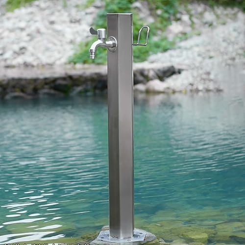 Freestanding Vertical Garden Water Column with Faucet, Durable Hose Stand for Patio & Backyard - Antifreeze Outdoor Water Tap, Ideal for Villa & Park Use by Unknown