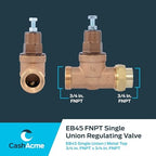 Cash Acme EB45 Pressure Regulating Valve, Single Union, 3/4 Inch NPT Female x NPT Female, Metal Top, 45 PSI, 24463-0045 - Image 5