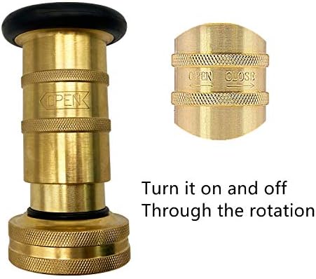 SAFBY Fire Hose Nozzle Brass Fire Equipment Spray Jet Fog (1.5" NH/NST) - Image 2