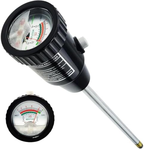 Soil PH Meter,Waterproof Soil PH Moisture Meter Tester,295mm Long Electrode Probe,Self Powered Meter No Battery Needed,for Indoor & Outdoor Plants, Garden, Lawn, Farm by Unknown