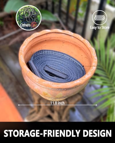 Flexible 100FT Garden Hose & Garden Hose Nozzle 10 Spray Patterns Water Sprayer Nozzle - Image 7