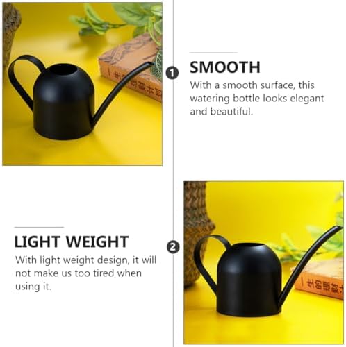 500ml Black Stainless Steel Watering Pot with Long Spout for Indoor and Outdoor Plants Garden Tool Vintage Metal Sprinkling Kettle - Image 3