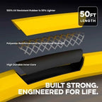 3/4 Inch x 100 Foot Premium Rubber Water Hose, Heavy-Duty Flexible Garden and Utility Hose, High-Visibility Yellow, 450 PSI Working Pressure, 360° Swivel Grip - Image 3