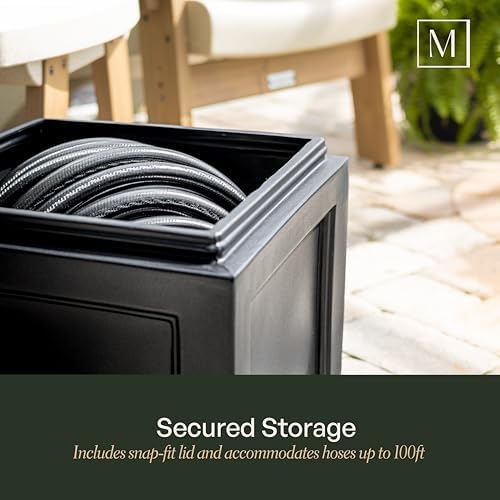Mayne Inc 5858-W Fairfield Garden Hose White Storage Bin - Image 3