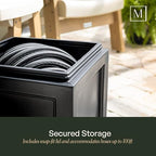 Mayne Inc 5858-W Fairfield Garden Hose White Storage Bin - Image 3