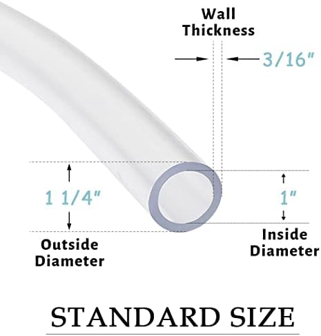 DAVCO 1" ID x 25ft Clear Vinyl Tubing, Low Pressure Flexible PVC Tubing, Heavy Duty UV Chemical Resistant Lightweight Plastic Vinyl Hose, BPA Free and Non Toxic - Image 2