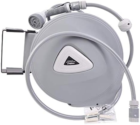 Retractable Garden Water Hose Reel Storage Gun Rewind Wall Mount 32Feet/65Feet/100Feet (65 Feet) by WINMAXTOOLSAUTOMOTIVE
