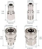 1/4'' Quick Connect Coupler Fittings Stainless Steel Adapter Set for Pressure Washer NPT Male and Female Thread Kit, 16 Pieces adapters - Image 2