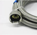 Stainless Steel Washing Machine 6' Set Inlet Fill Hoses with Washers Replacement for Supco 3806FFSS-2 - Image 4