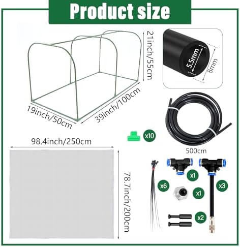 Briwooody Raised Garden Bed Kit Self Watering Pest Control Net 39x21x19" - Image 2