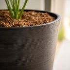 XBrand 28-Inch Tall Round Tapered Planter, Indoor and Outdoor Patio Décor, Black, 1-Piece - Image 3