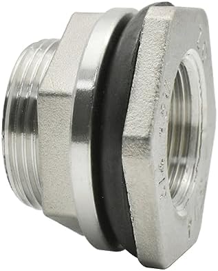 Hose Connector BSP Female Thread 304 Stainless Steel Pipe Fitting Coupler Water Tank Hole Drain, for Home Garden Hose Connectors Adapter Fitting(DN40) - Image 6