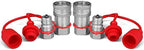 3/8" Ag ISO 5675 Pioneer Hydraulic Quick Connect Couplers with Dust Caps by Unknown