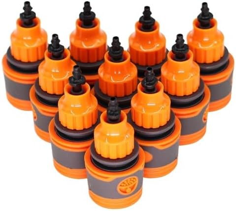 2PCS Garden Hose Quick Connectors Orange Rubber Plastic Coupling Adaptor Irrigation Car Washing Joints 1/4'' 3/8'' 1/2'' 3/4''(Bx2pcs) - Image 2