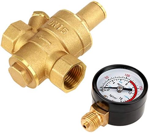 DN15 Brass Pressure Regulator, Water Pressure Reducer, G Thread Water Pressure Regulator Reducer for Tap Water Equipment by Unknown