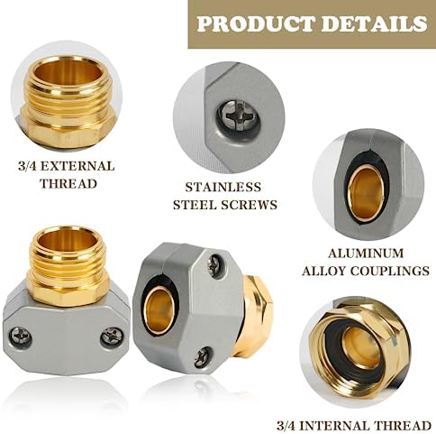 Hourleey Garden Hose Protector + Garden Hose Repair Kit - Image 7