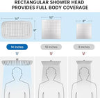 G-Promise All Metal 14 Inches Rainfall Shower Head with Handheld Combo - Image 6