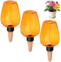 M METERXITY 3-Pack Plant Self Watering Globes, 5.1 oz Plastic Rose Water Bulbs Top Fill for Indoor/Outdoor Plants, Self Watering Spikes Slow Release Terracotta [Orange] by MMETERXITY