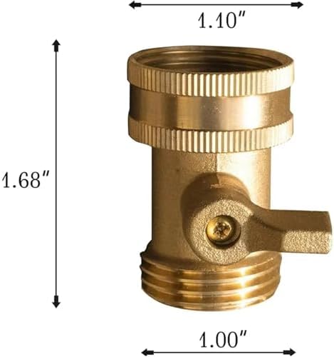 Brass Garden Hose Shut Off Valve, Heavy Duty 3/4 Inch Solid with 4 Extra Rubber Washers(4 PCS (EU Standard)) - Image 4