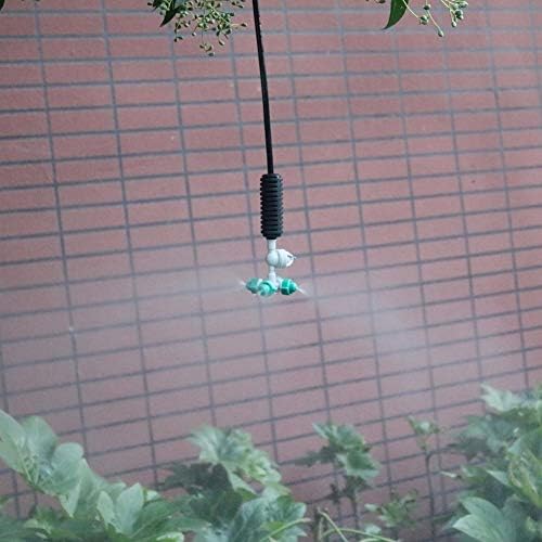 Hose Connector Adapter 20 Pcs Fogger and Cross Misting Sprinkler with Anti-drip and 1/4 Inch Single Barb Hanging Garden Irrigation - Image 6