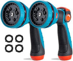 Garden Hose Nozzle Sprayer Heavy-Duty Metal 10-Pattern-2Pack by KOFOJN