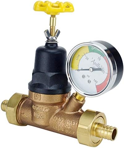 Apollo Valves ApolloPEX 3/4" Bronze Double Union PEX Water Pressure Regulator w/Gauge (APXPRV34WG) - Image 5