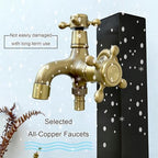 304 Stainless Steel Freestanding Garden Hose Stand with Faucet, Decorative Yard Hydrant for Backyard, Farm & Pasture - Durable Outdoor Water Column (Black) - Image 4