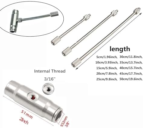 10 Pack Flexible Nozzle Extension for 3/16 UNC Fog Nozzle, Atomization Sprayer Nozzle Extensions Misting Extended Pole with 3/8" Slip-Lock Misting Nozzle Tees(Size:Pole15cm,) - Image 2