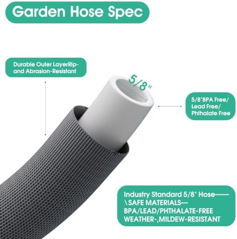 Garden Hose 50 FT, Non-Expanding Water Hose, Kink-Free, Burst-Resistant - Image 3