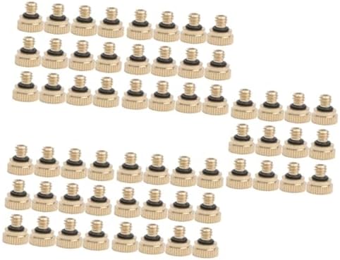 balacoo 5sets Misting Spray Nozzle Replacement Brass Stainless Steel Professional Garden Hose Nozzle 12pcs*5 by balacoo