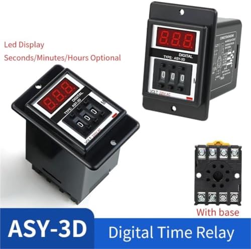 Programmable Delay Timer Relay 8-Pin with Base AC220V/DC24V Digital Display(99.9M AC220V) - Image 3
