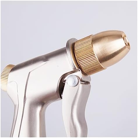 High Pressure Water Gun Metal Adjustable Nozzle Gardening Watering Car Washing Hose Water Gun Brass Sprayer(Yellow) - Image 5