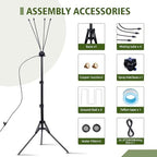 Standing Misters for Outside Patio,Adjustable Height (up to 5.25FT) with 26.2FT Water Supply Line, Patio Misting System for Cooling Outdoors,Portable Mister for Patio,Backyard Pool and Garden - Image 5