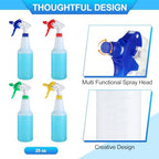 Eaasty 12 Pack Plastic Spray Bottles 25oz, Red, Blue, Yellow, Green - Image 2