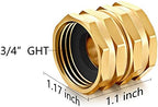 SIGURANTA Garden Hose Connector Adapter,3/4" GHT Double female Connectors, Brass Repair Fittings with Dual Swivel for female to female Adapter (10 Pack) - Image 2