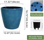 Dexceder 18x17 Self Watering Planter with Wheels (Peacock Blue Gradient) - Image 3