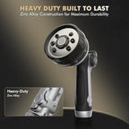 RESTMO Garden Hose Nozzle Heavy Duty, Thumb Control Metal Sprayer Nozzle - Image 2