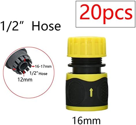 Adapter Plug Quick Coupling Hose Tube Connector Repair Connection Irrigation Nipple Garden Tools 20Pcs (Color : G) - Image 2